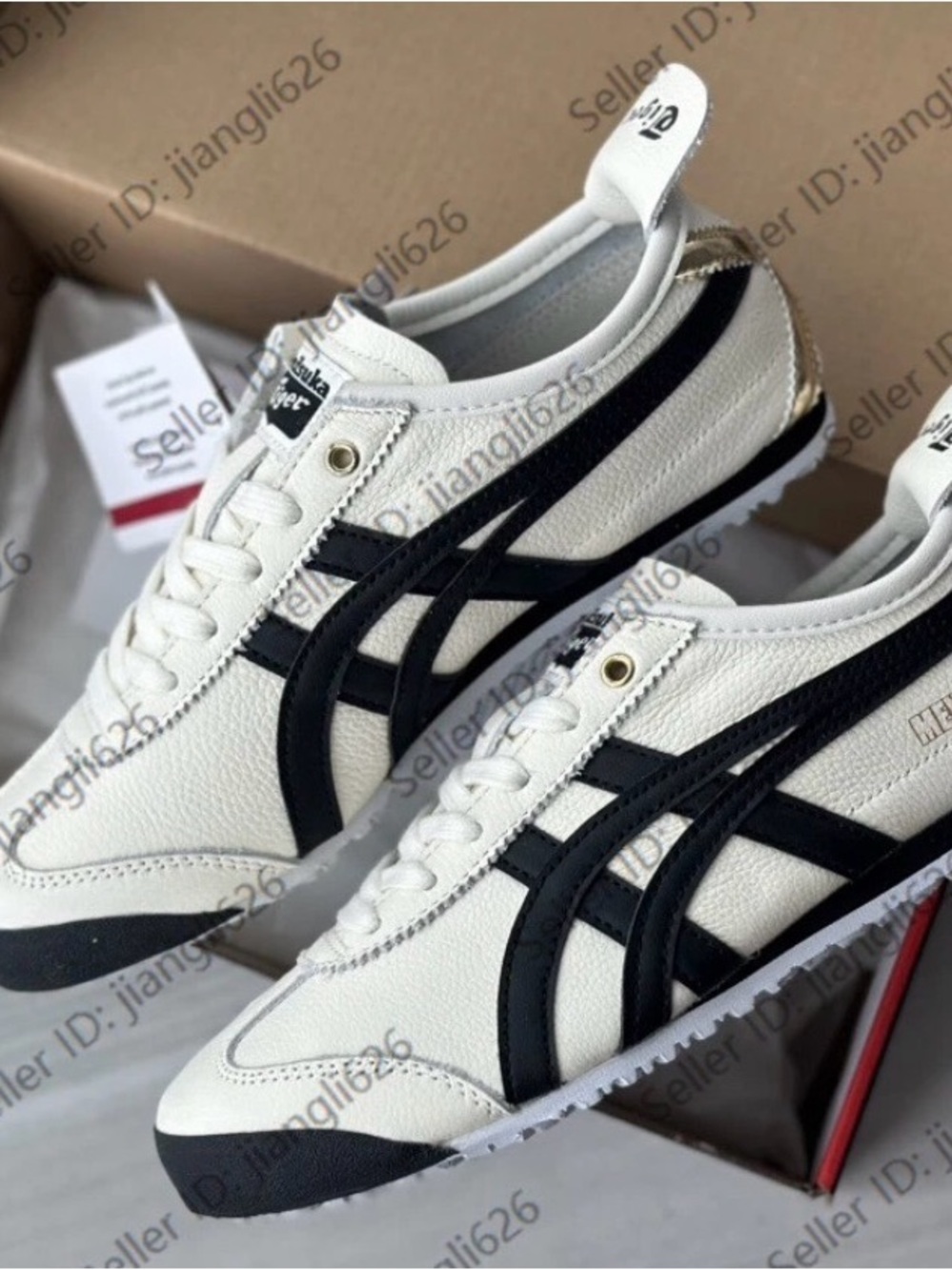Onitsuka Tiger by Asics Leather Sneaker in White and Black